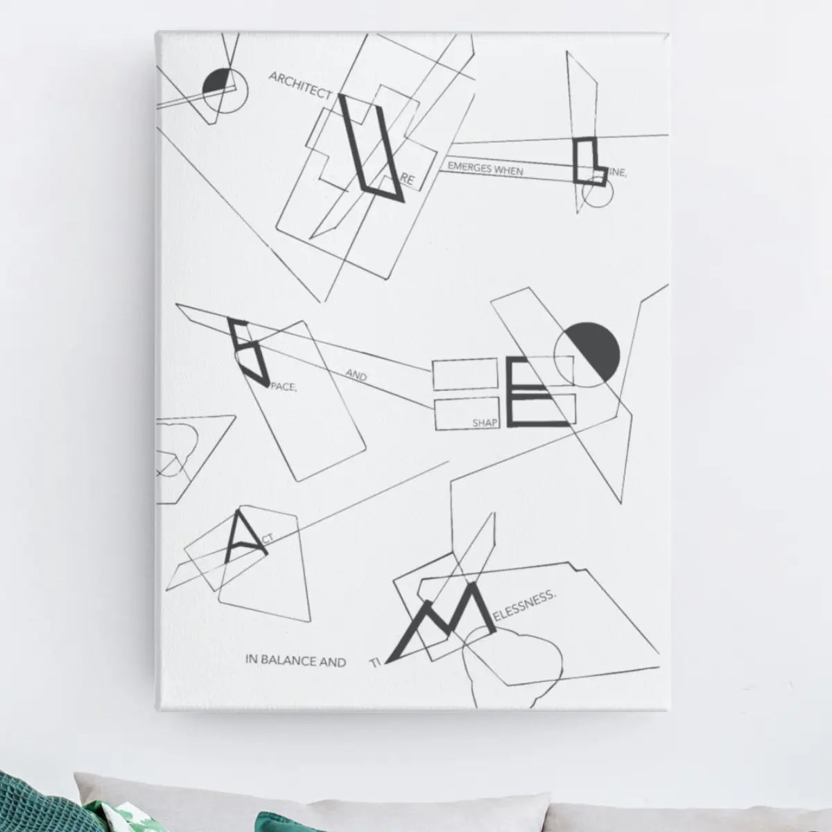 Architecture Fonts Leinwand