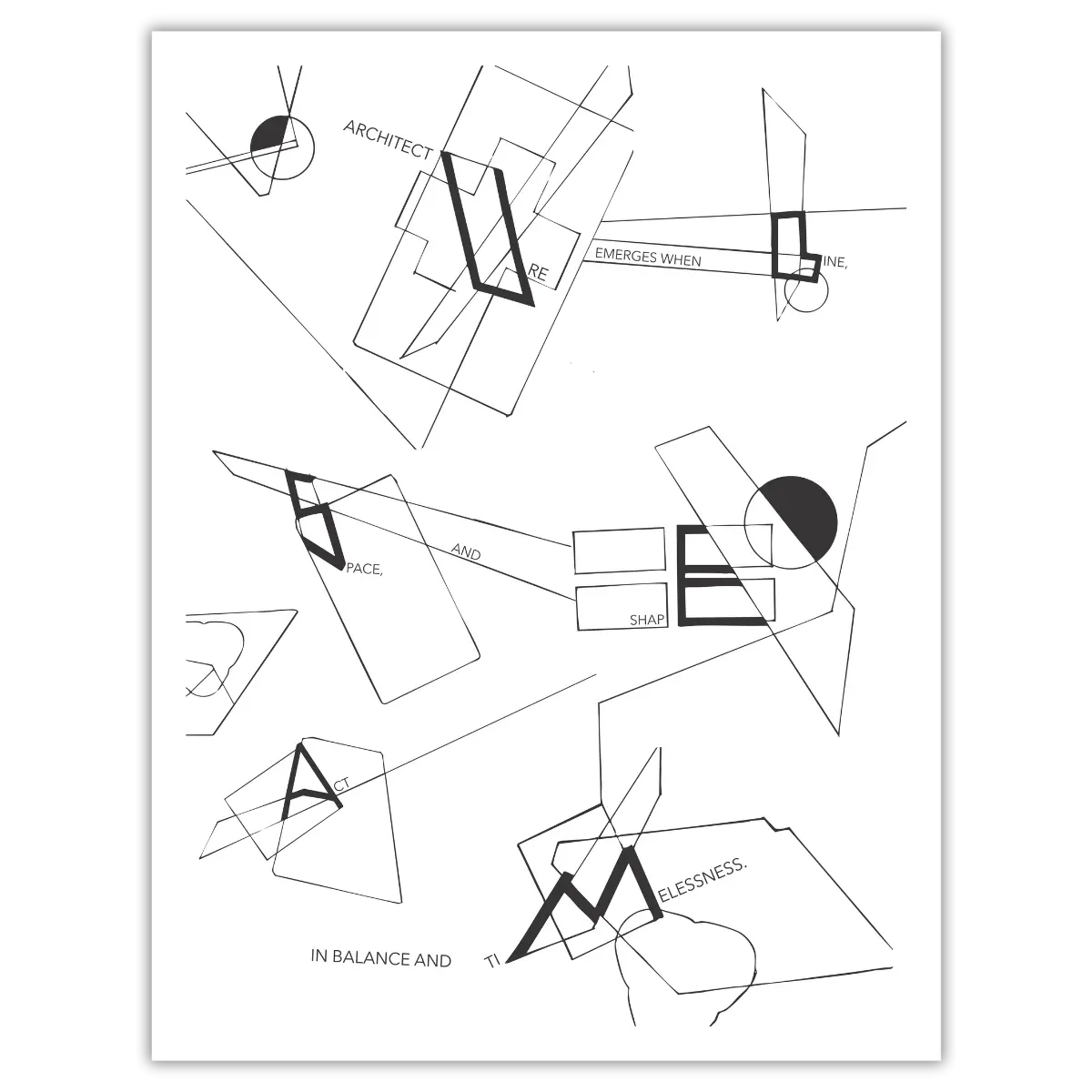 Architecture Fonts Poster